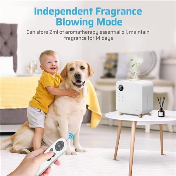 5.5L Top Fill Cool Mist Ultrasonic Humidifier, 3 Modes for Large Room - Picture 5 of 8